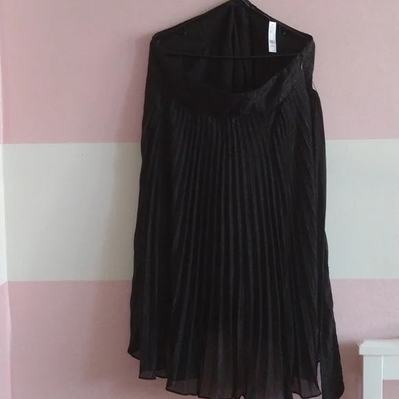 New York and Company Pleated Sheer Skirt - Picture 2 of 7